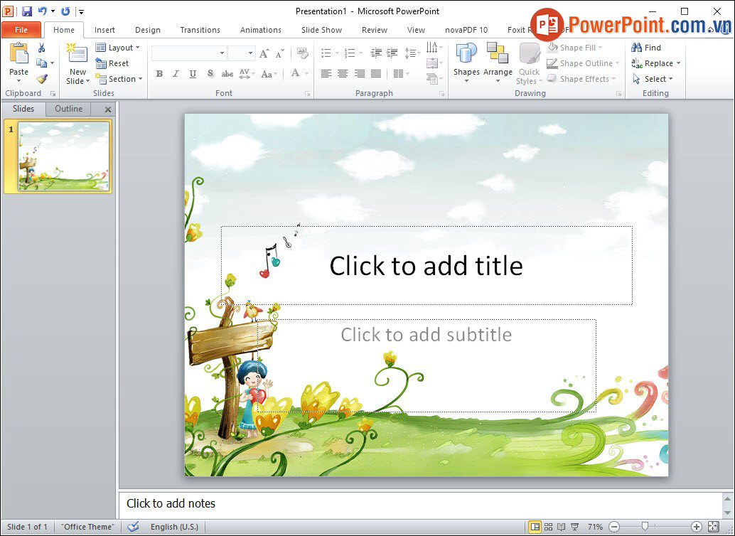 Cách chèn hình nền, background vào Powerpoint