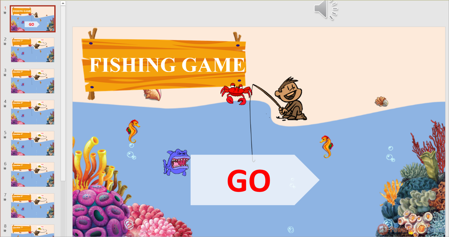 Trò chơi PowerPoint câu cá