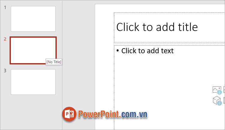Mở file PowerPoint cần dán slide, chọn đến vị trí bạn muốn thêm slide