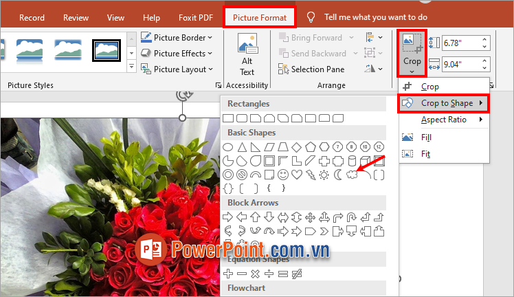 Chọn hình bất kỳ mà bạn muốn cắt ảnh