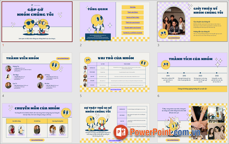 Bài thuyết trình bằng PowerPoint hay về giới thiệu nhóm