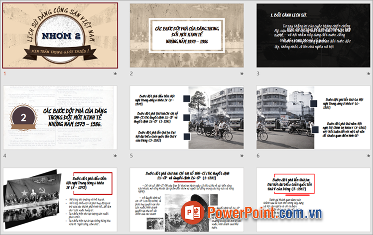 Bài thuyết trình bằng PowerPoint lịch sử Đảng hay