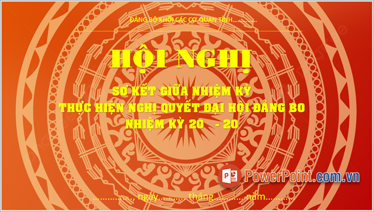 Mẫu maket hội nghị PowerPoint sơ kết