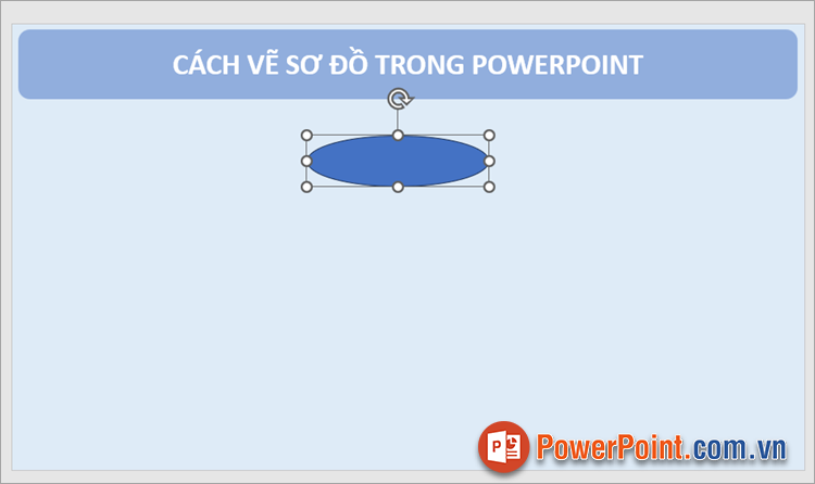 Nhấn và kéo chuột để vẽ hình dạng mà bạn muốn trên slide