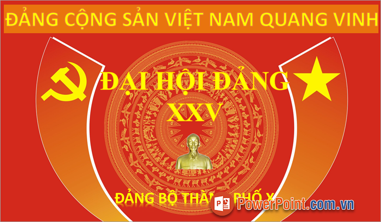 Phông nền đại hội Đảng đẹp file PowerPoint