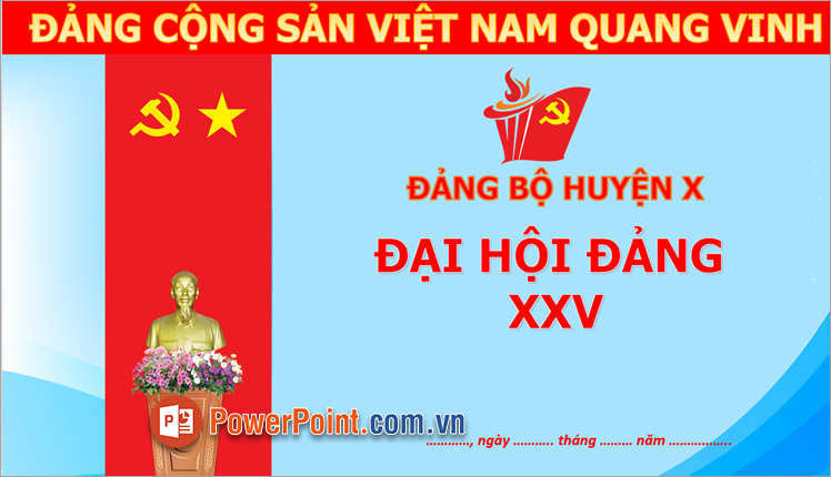 Phông nền đại hội Đảng PowerPoint đẹp