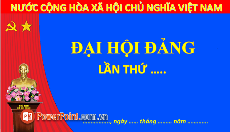 Phông nền đại hội Đảng PowerPoint