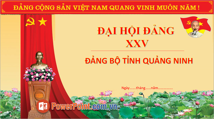 Phông nền đại hội Đảng trên PowerPoint