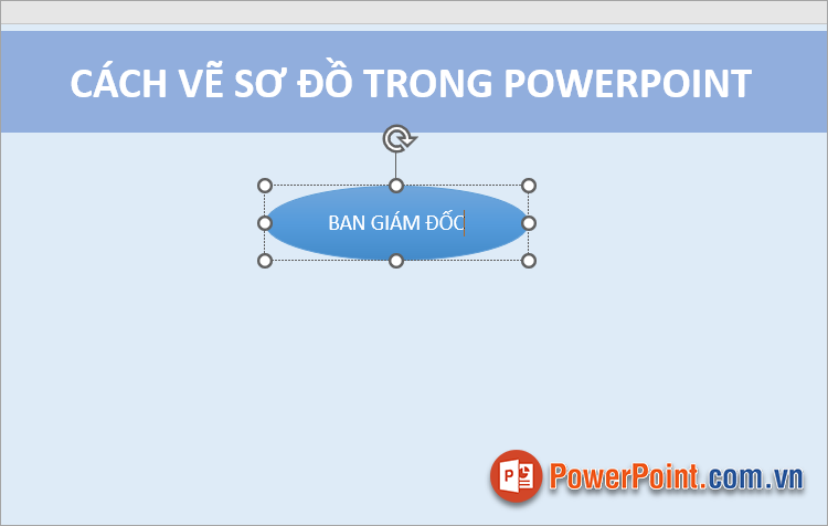 Thêm văn bản vào Shape bằng cách nhấp đúp chuột trái vào hình và nhập nội dung