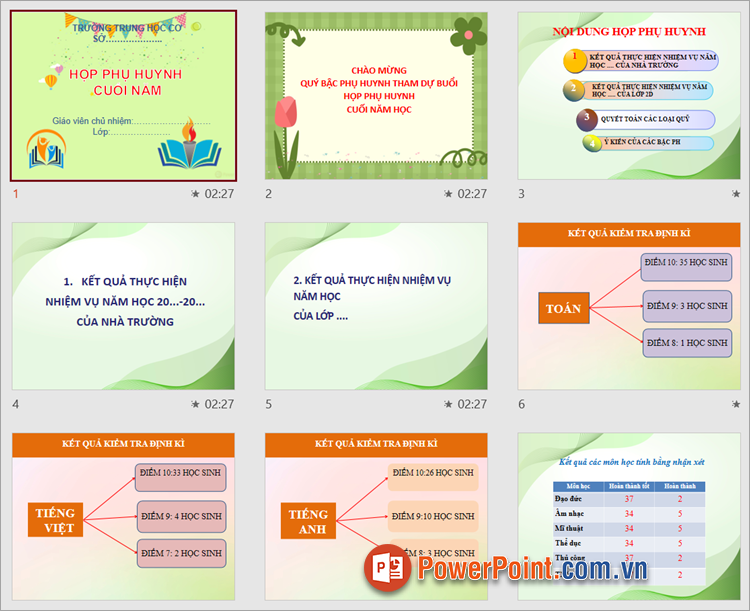 Mẫu PowerPoint họp phụ huynh cuối năm cấp tiểu học đẹp Mẫu PowerPoint họp phụ huynh cuối năm cấp tiểu học đẹp
