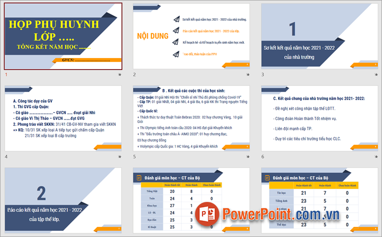 Mẫu PowerPoint họp phụ huynh cuối năm THCS, THPT Mẫu PowerPoint họp phụ huynh cuối năm THCS, THPT