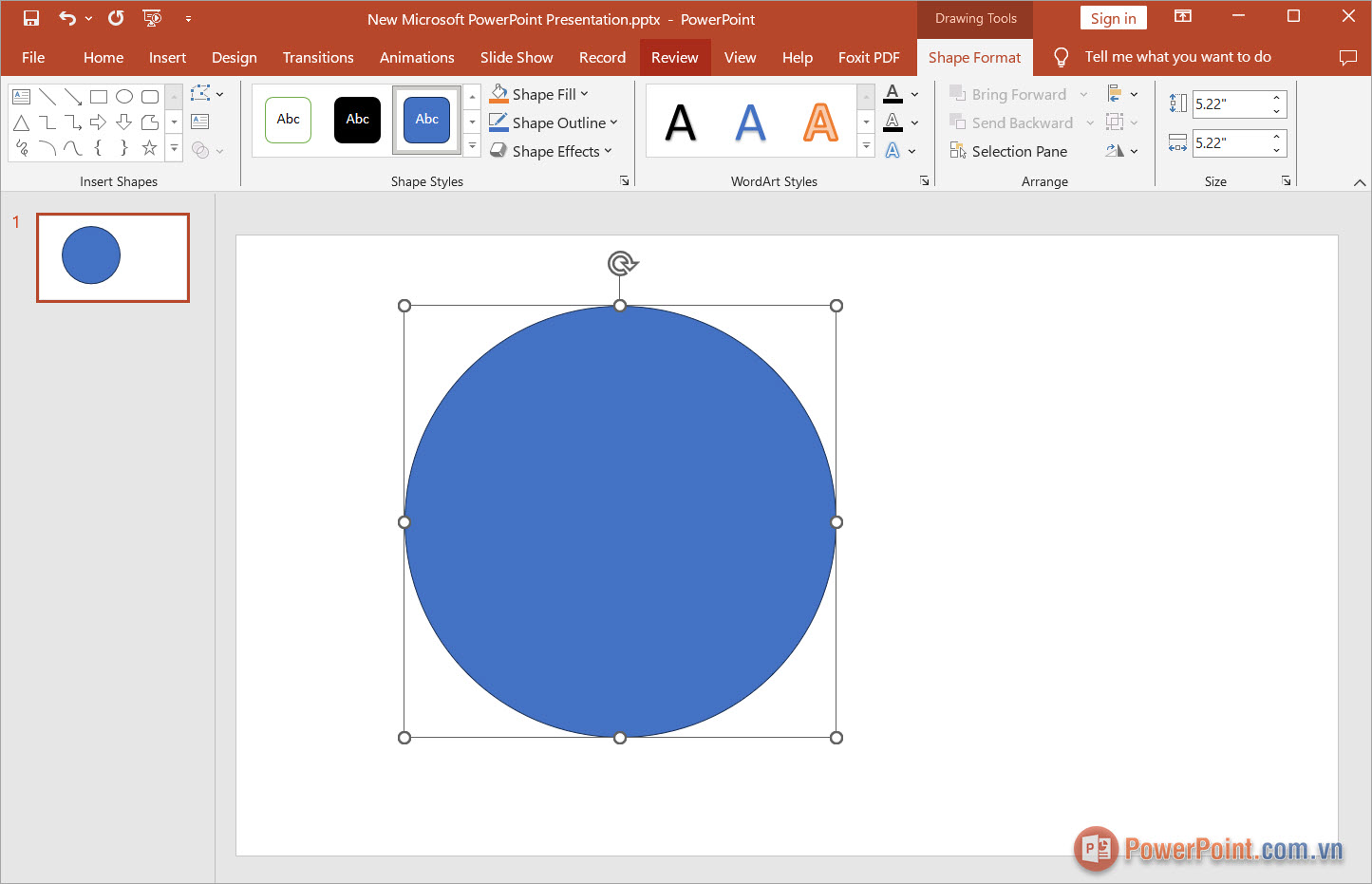 Trong quá trình vẽ hình tròn, bạn cần nhấn giữ phím Shift để vẽ hình tròn Trong quá trình vẽ hình tròn, bạn cần nhấn giữ phím Shift để vẽ hình tròn