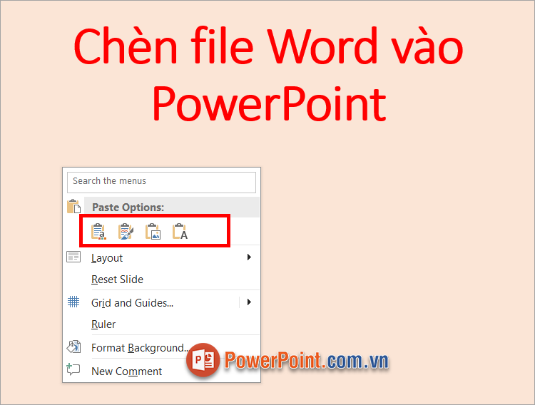 Nhấn tổ hợp Ctrl + V, hoặc nhấn chuột phải chọn một trong các kiểu dán dữ liệu