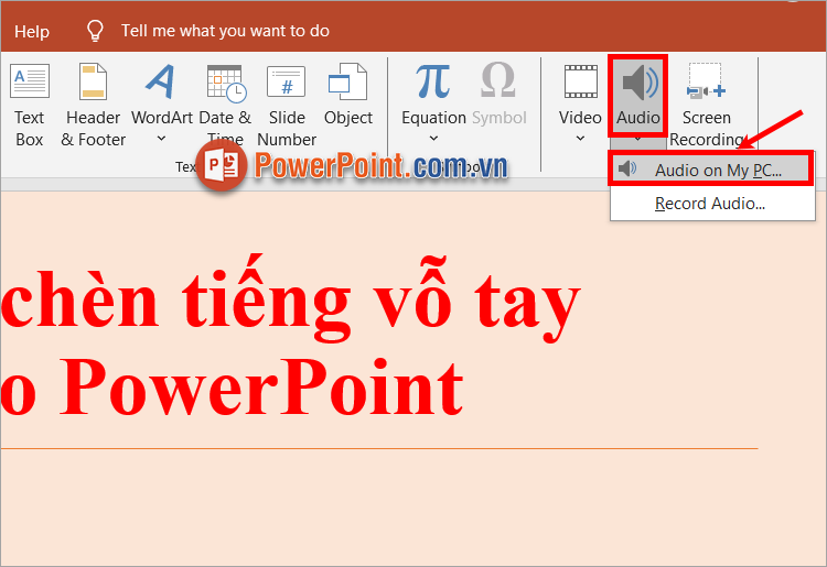 Trong phần Media, bạn chọn Audio - Audio on My PC