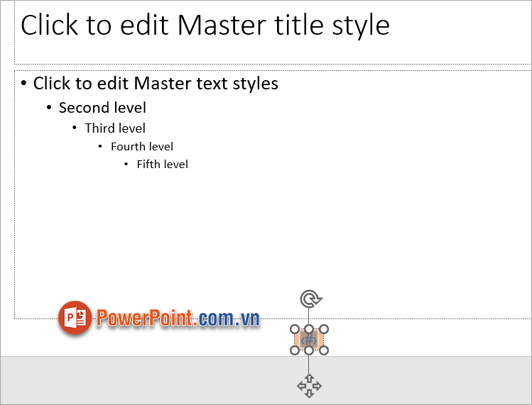 Nhấn giữ vào biểu tượng để di chuyển đến vị trí mà bạn muốn đánh số trang Nhấn giữ vào biểu tượng để di chuyển đến vị trí mà bạn muốn đánh số trang