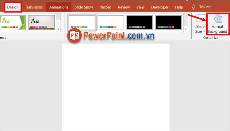 Thêm màu nền cho poster