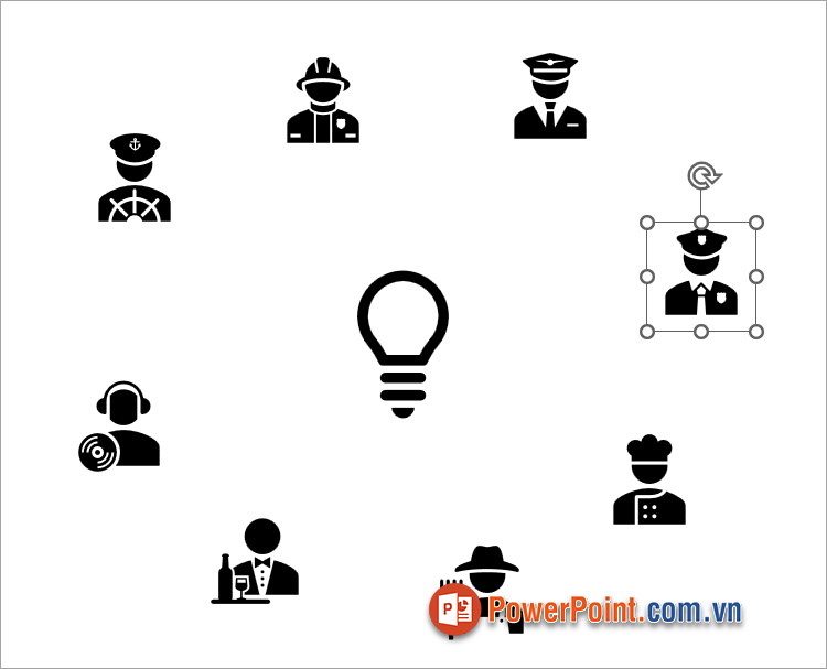 Thực hiện thêm các icon cho các ý tưởng lớn của mình
