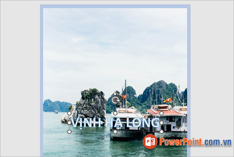 Trên poster xuất hiện khung chữ nghệ thuật, bạn nhập chữ cần viết cho Poster