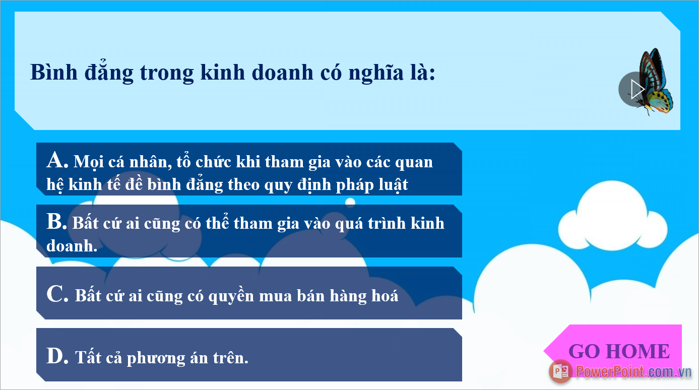 Trò chơi khởi đầu tiết học “Cùng nhau bắt bướm”