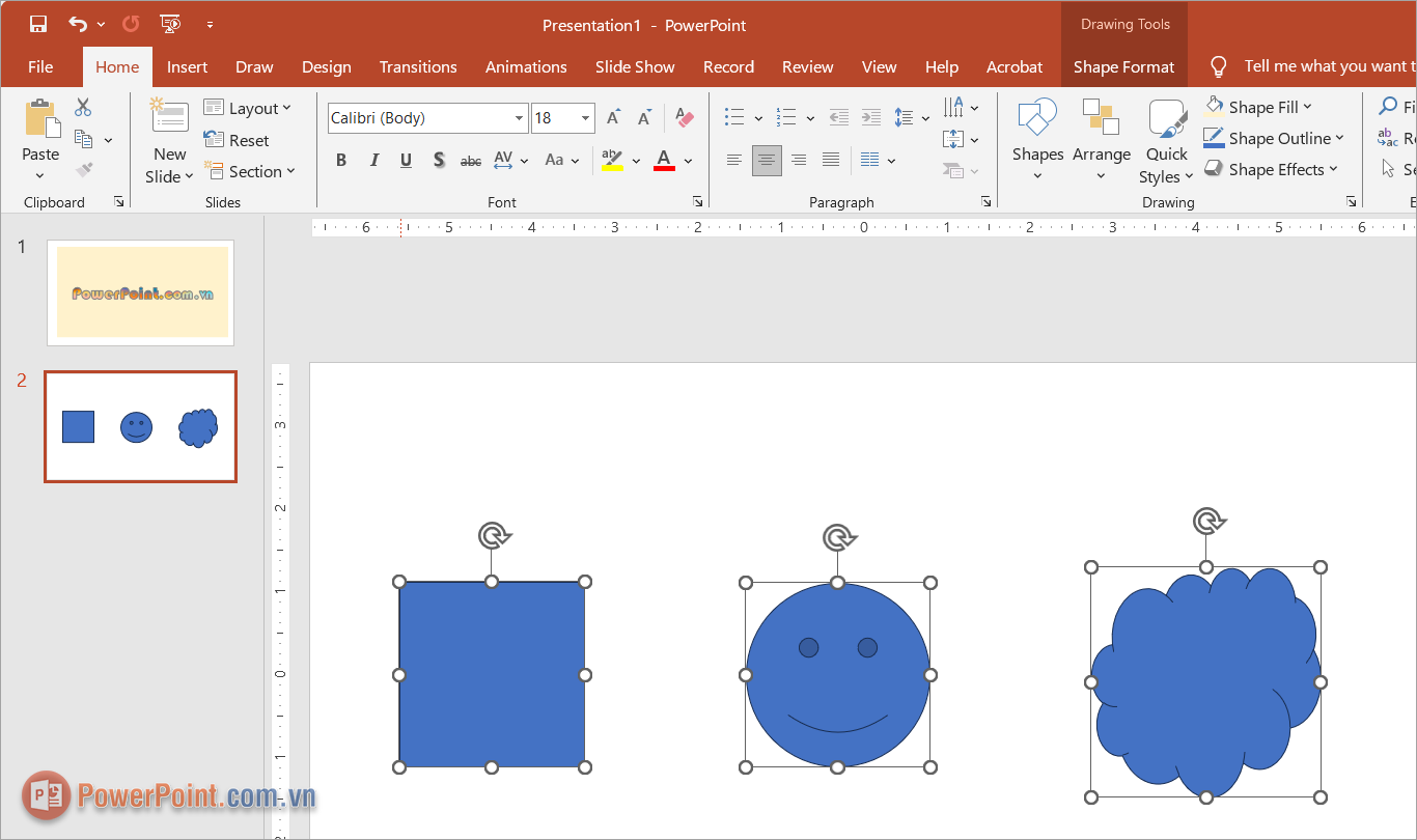 Bộ công cụ Select được trang bị trên PowerPoint có sẵn các tính năng