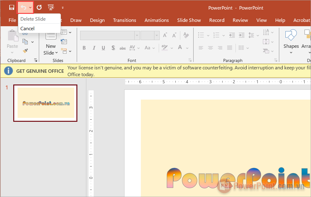 Cách khôi phục lại Slide bị xóa trong PowerPoint