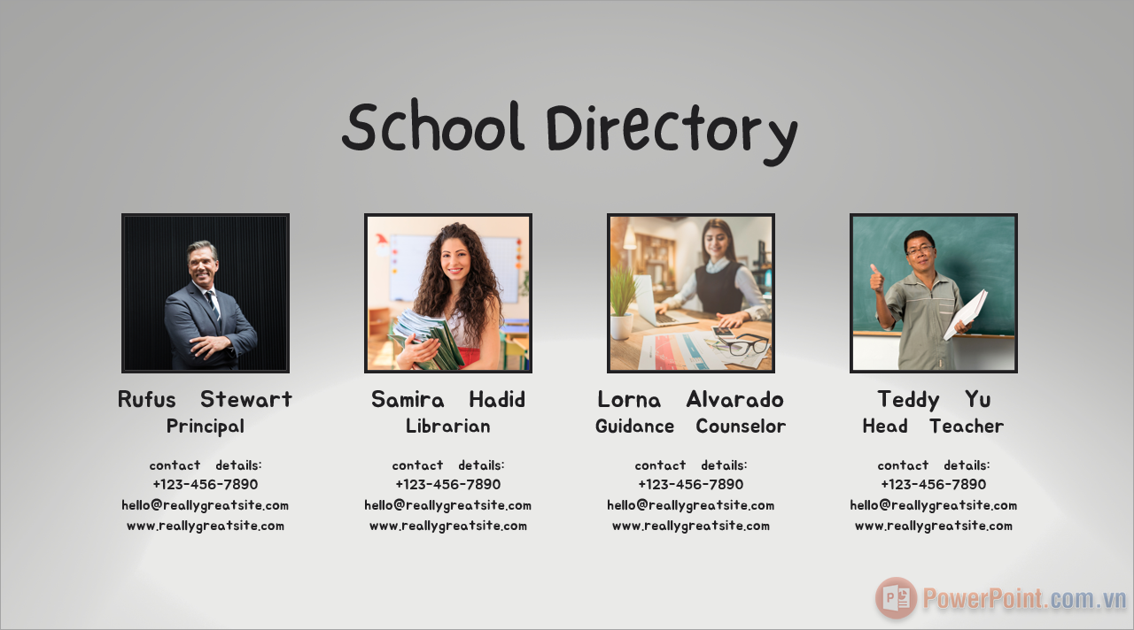 Mẫu Slide giới thiệu thành viên nhóm ấn tượng PowerPoint