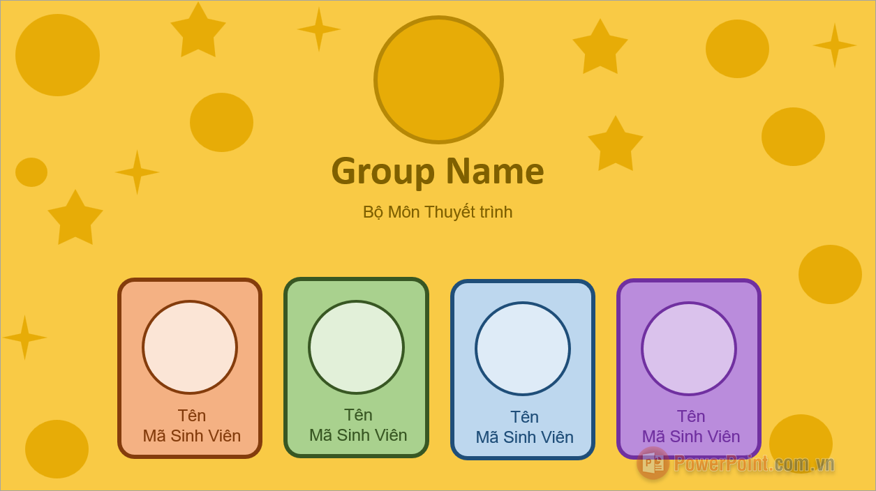 Mẫu Slide giới thiệu thành viên nhóm siêu ấn tượng đẹp nhất