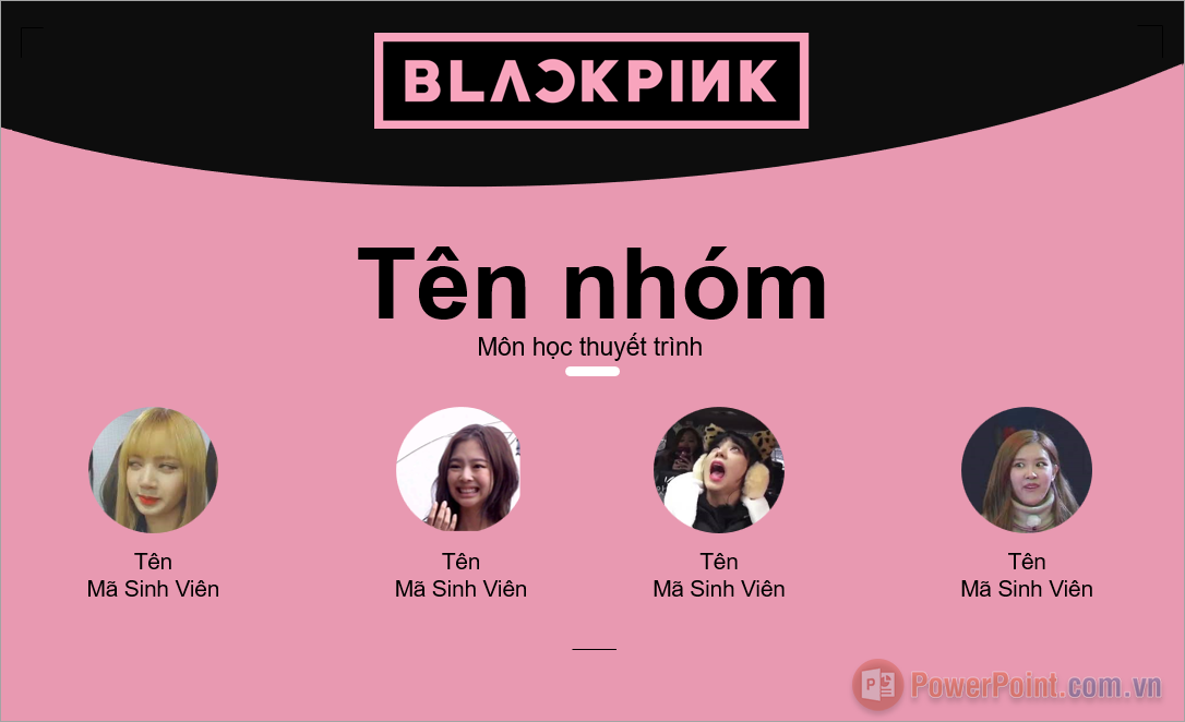 Mẫu Slide giới thiệu thành viên nổi bật trên PowerPoint