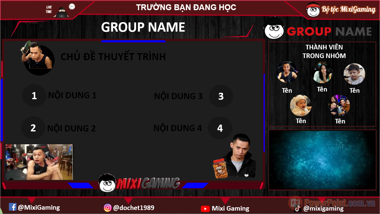 Mẫu Slide giới thiệu thành viên siêu ấn tượng trên PowerPoint
