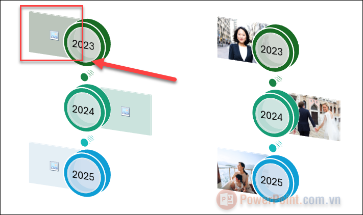 Thêm hình ảnh trong đồ họa SmartArt