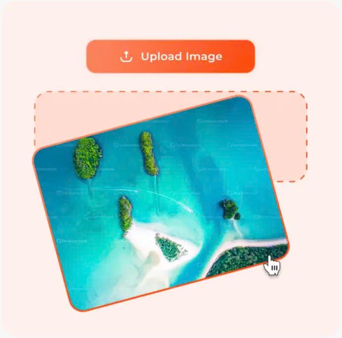 Tải ảnh cần xóa lên Dewatermark
