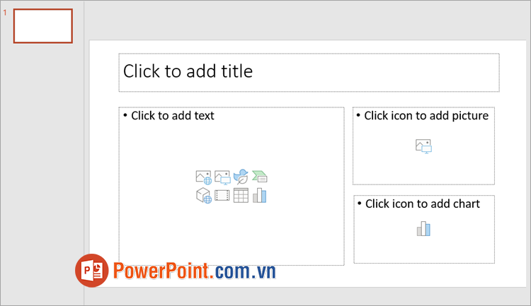 Chọn layout đó và thực hiện thêm nội dung vào các placeholder tùy ý