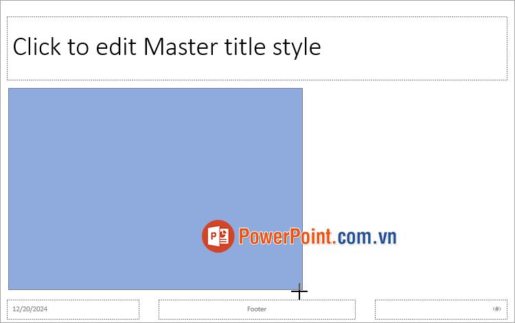 Sau đó bạn vẽ vùng vị trí cho Placeholder này
