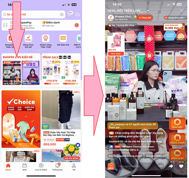Cách mua hàng trên Shopee Live giá rẻ cho người mới