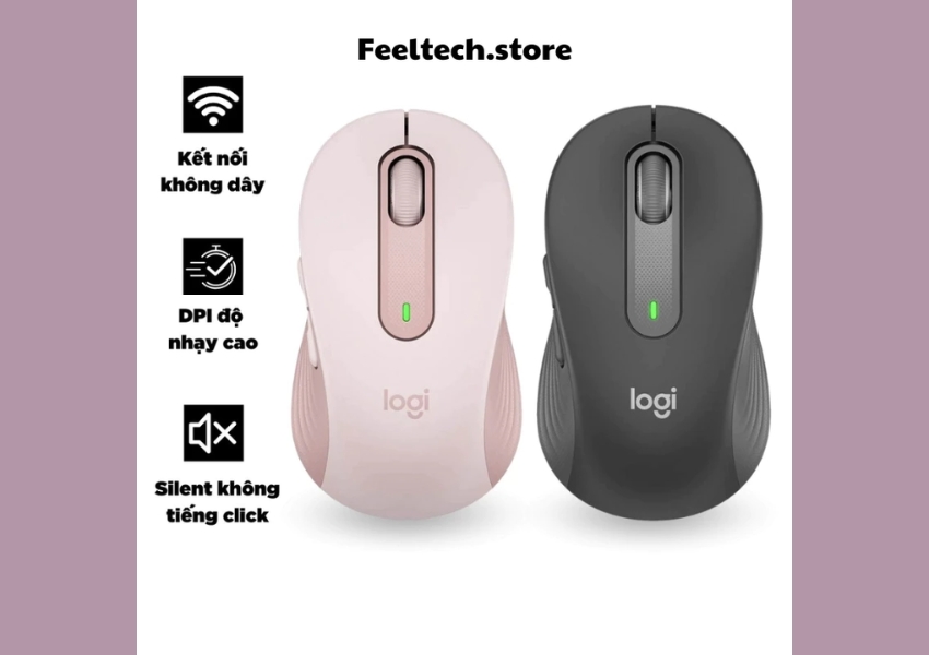 Chuột Không Dây Văn Phòng M650, Chuột Logitech Silent, Sang Trọng, Thời Trang, Độ Chính Xác Cao