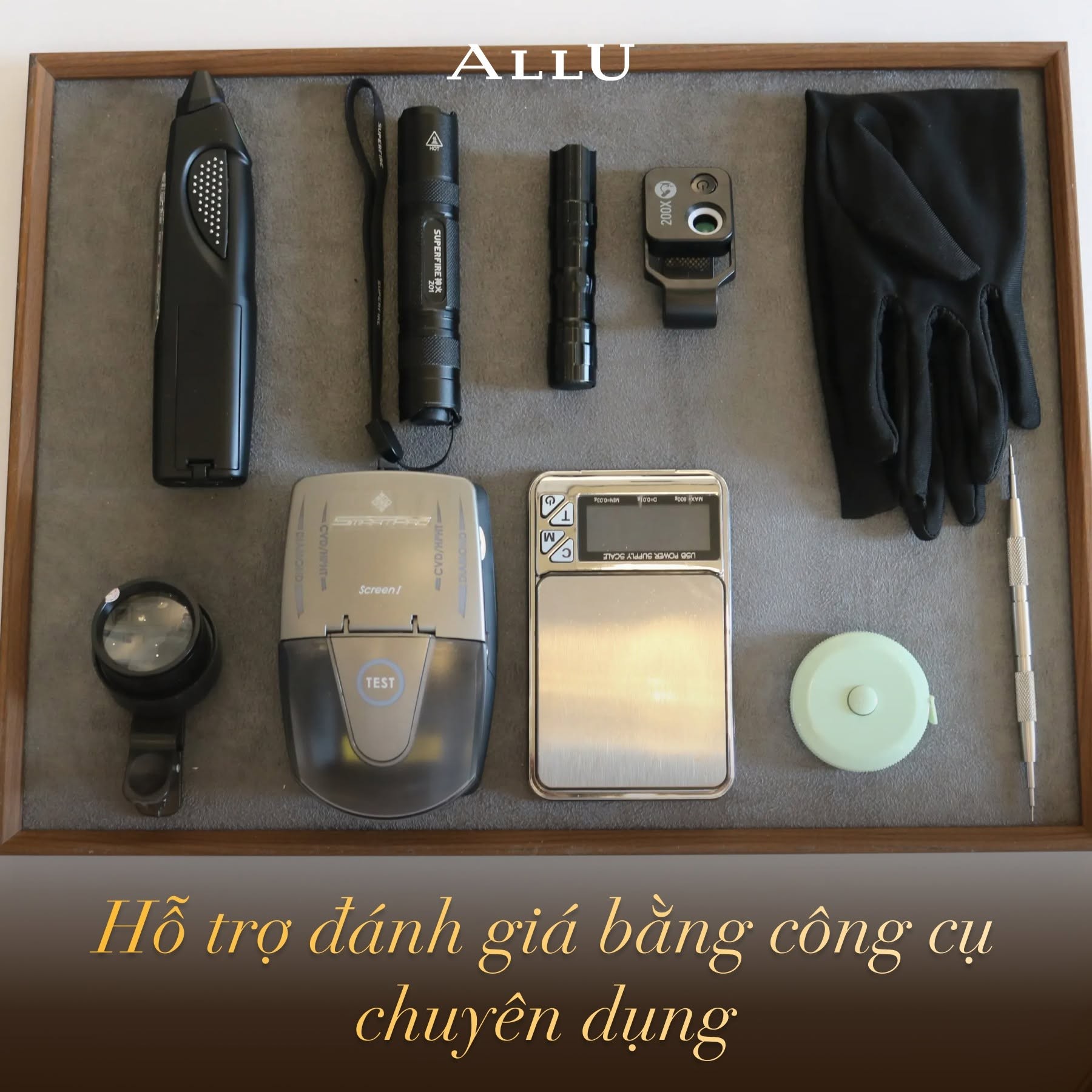 ALLU giúp bạn đánh giá chiếc đồng hồ hàng hiệu đúng giá trị bằng những dụng cụ chuyên dụng